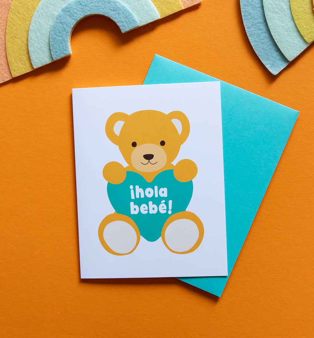Graphic Anthology Greeting Cards - Teddy Bear Spanish New Baby Greeting Card