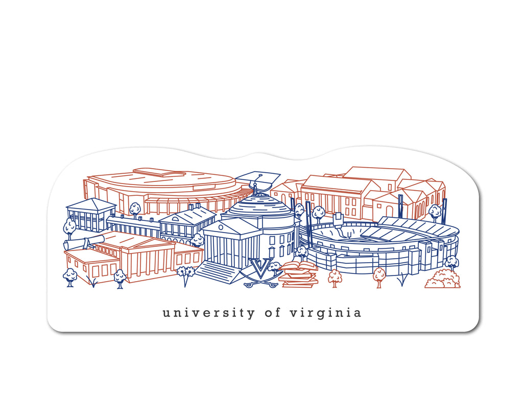 Townsville Art - University of Virginia Minimalist Sticker