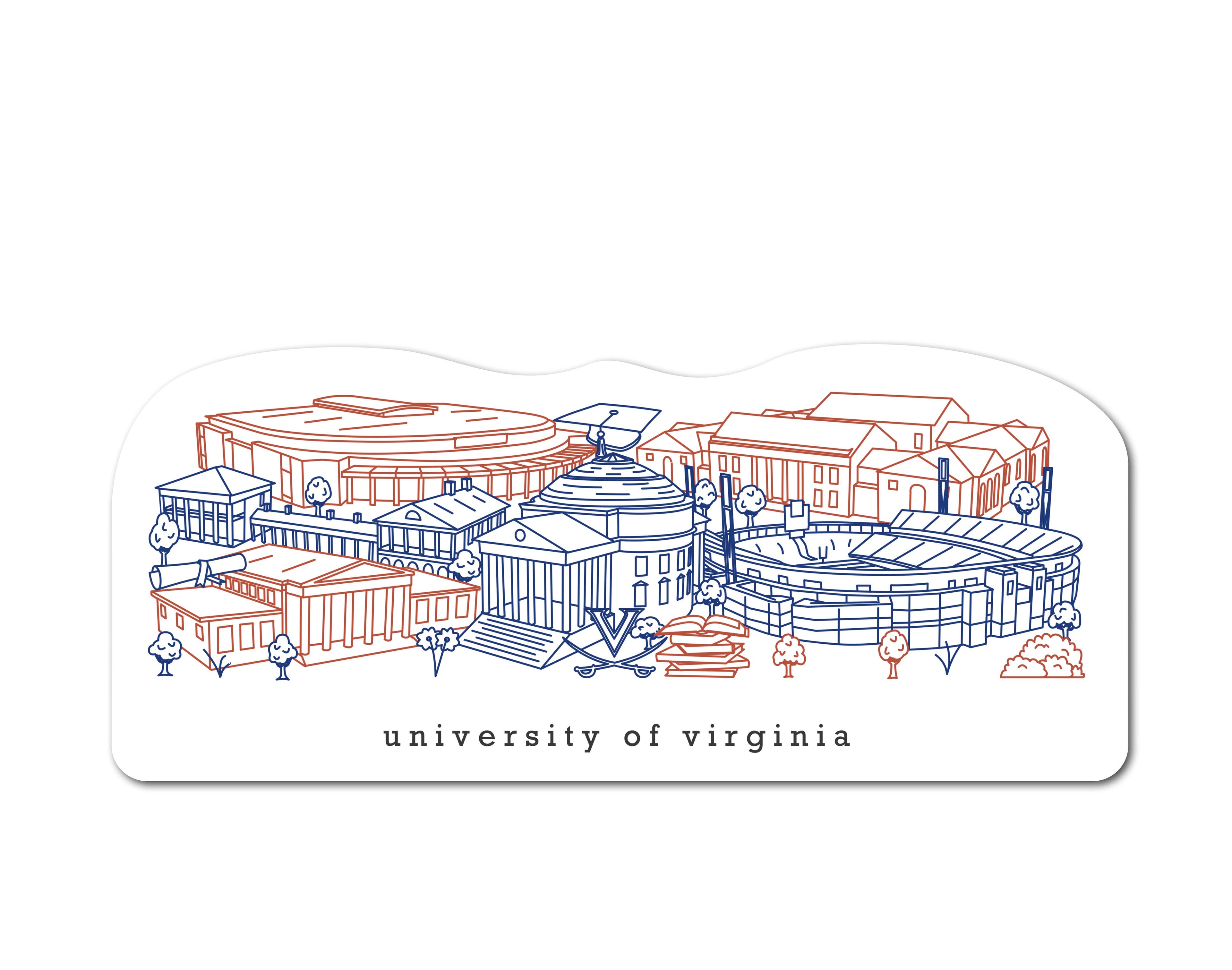 Townsville Art - University of Virginia Minimalist Sticker