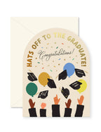 Ginger P. Designs - Hats Off Graduation Arch Greeting Card