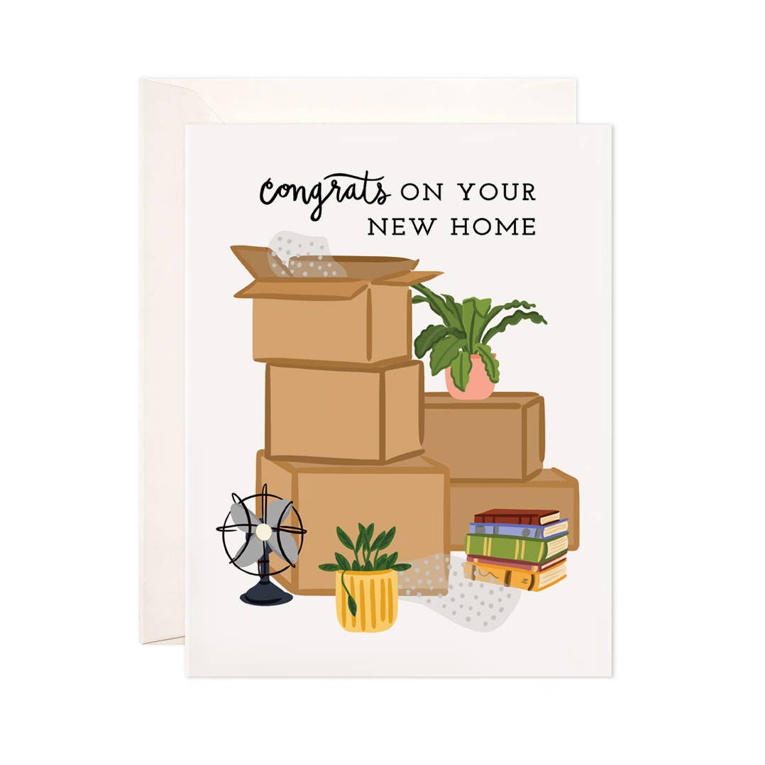 Bloomwolf Studio - Moving Boxes Greeting Card