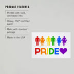 Lantern Press - PREMIUM POSTCARDS Gay Pride, Couples, Pride Colours