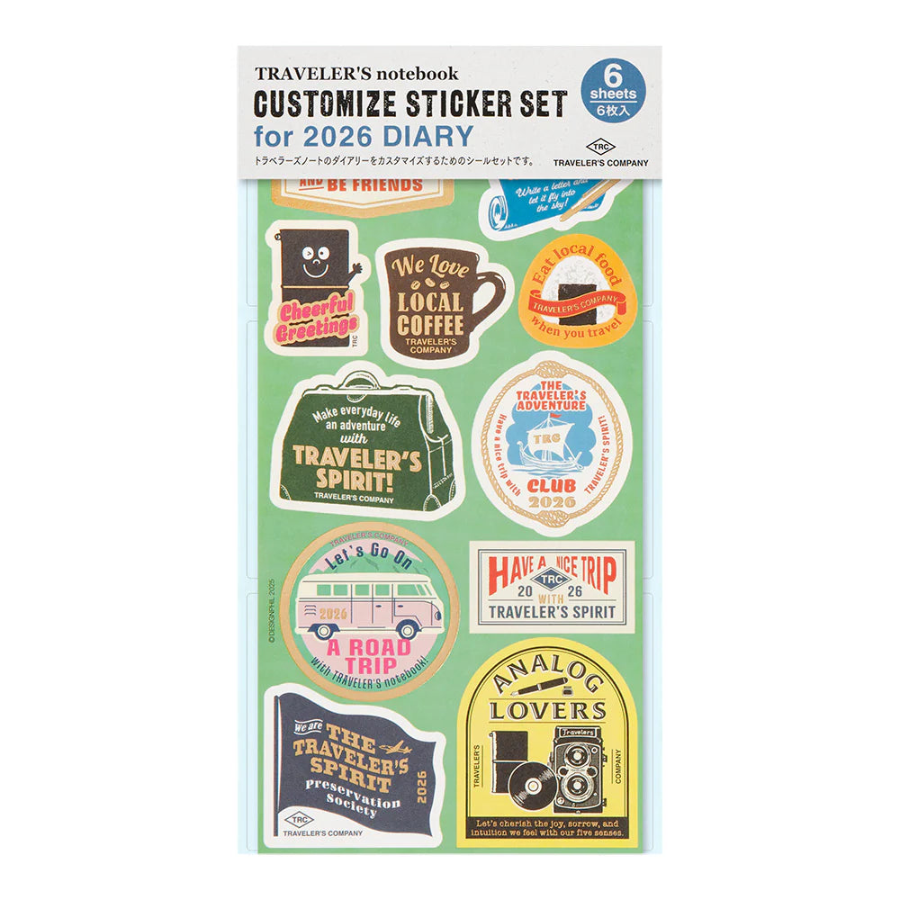 Traveler's Company  Notebook Customized Sticker Set 2026