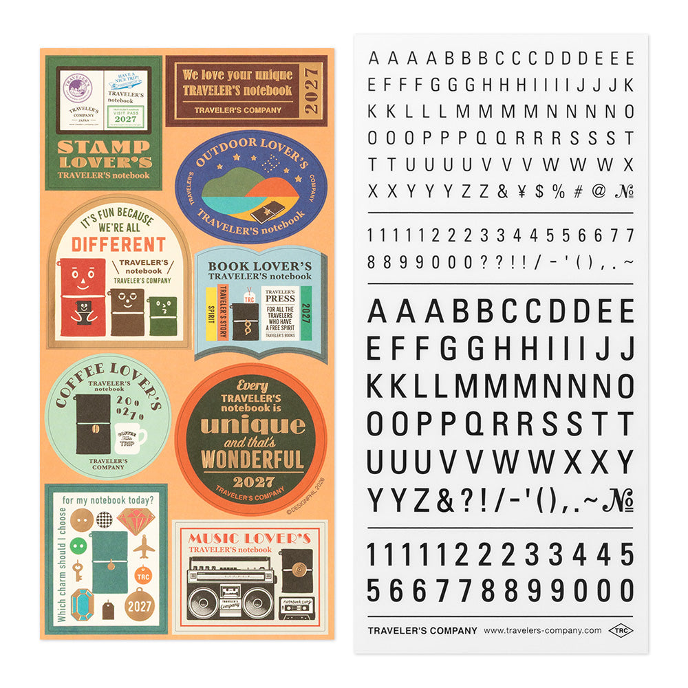 TRAVELER'S COMPANY Customized Sticker Set for Diary 2027