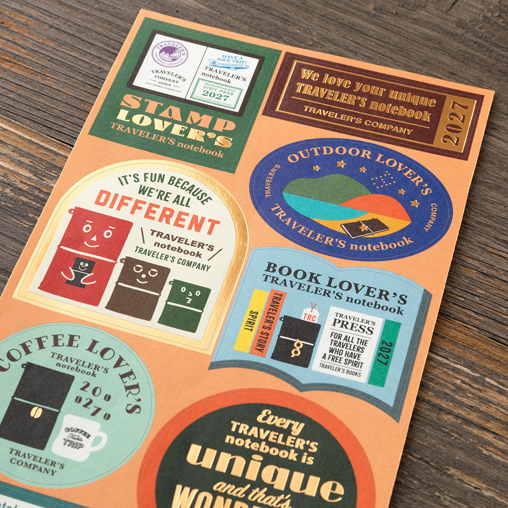 TRAVELER'S COMPANY Customized Sticker Set for Diary 2027