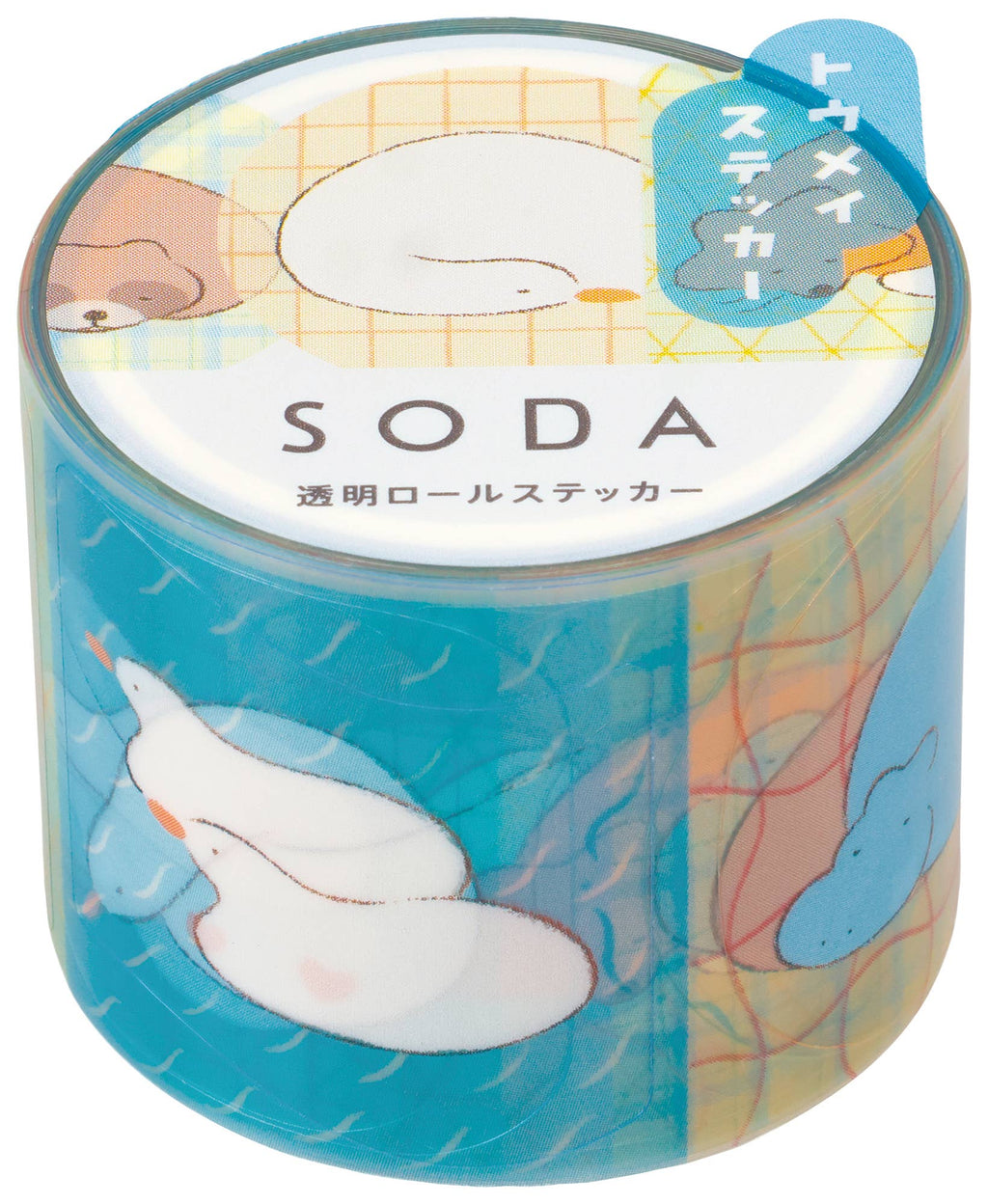 HITOTOKI by KING JIM - SODA transparent Masking Tape Sticker type: Pin badge