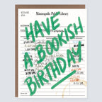 Morgan Swank Studio - Library Card Bookish Birthday Card