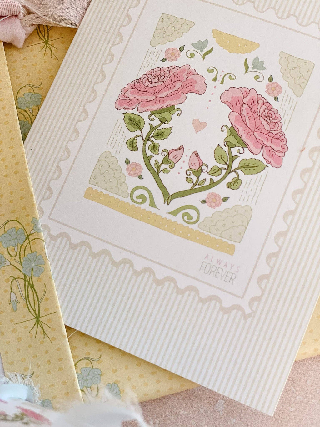 re:mused studio - Always Forever Stamp A2 Greeting Card