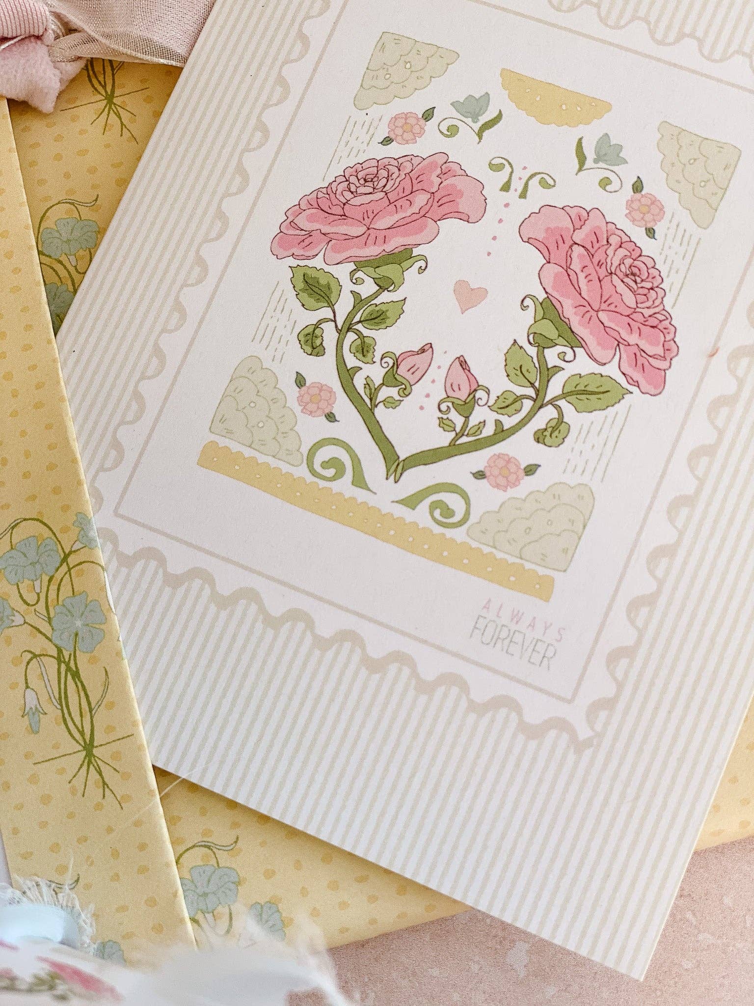 re:mused studio - Always Forever Stamp A2 Greeting Card