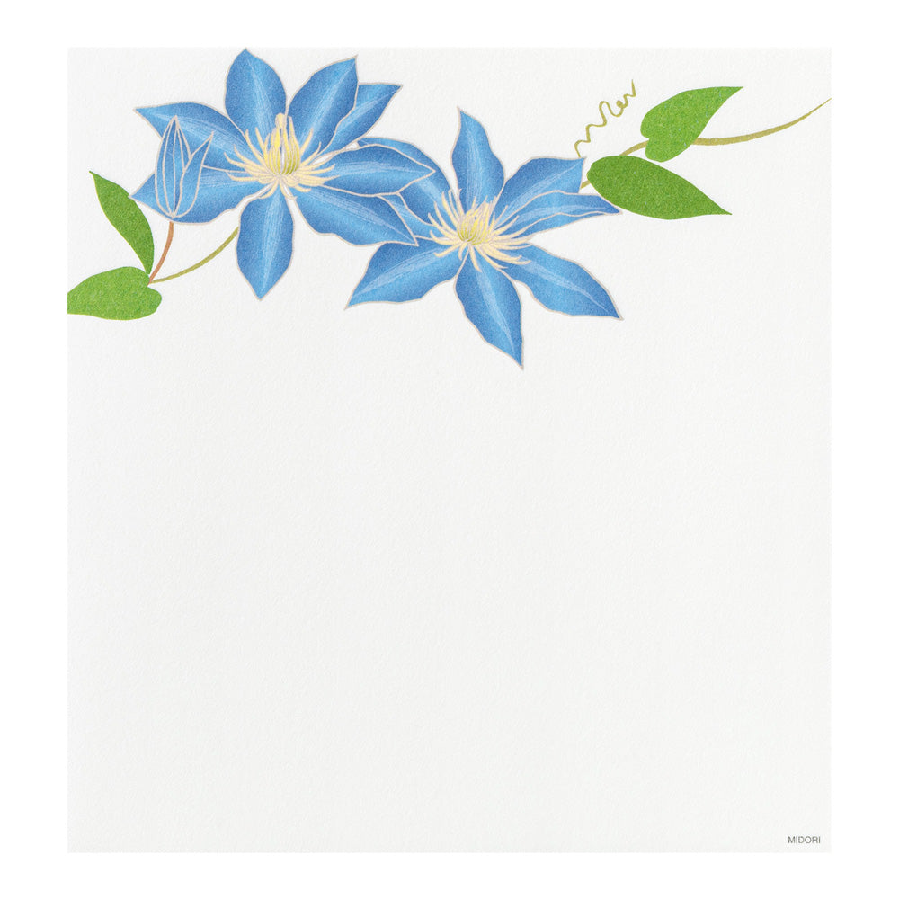 Midori Letter Pad 949 Four Designs Summer Flowers S5