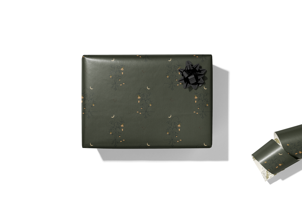 re:mused studio - Spooky Blooms Gift Wrap Sheet – Double Sided