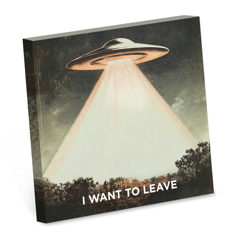 Bad Betty Greeting Co. - I Want to Leave - Funny Alien Sticky Note Pad