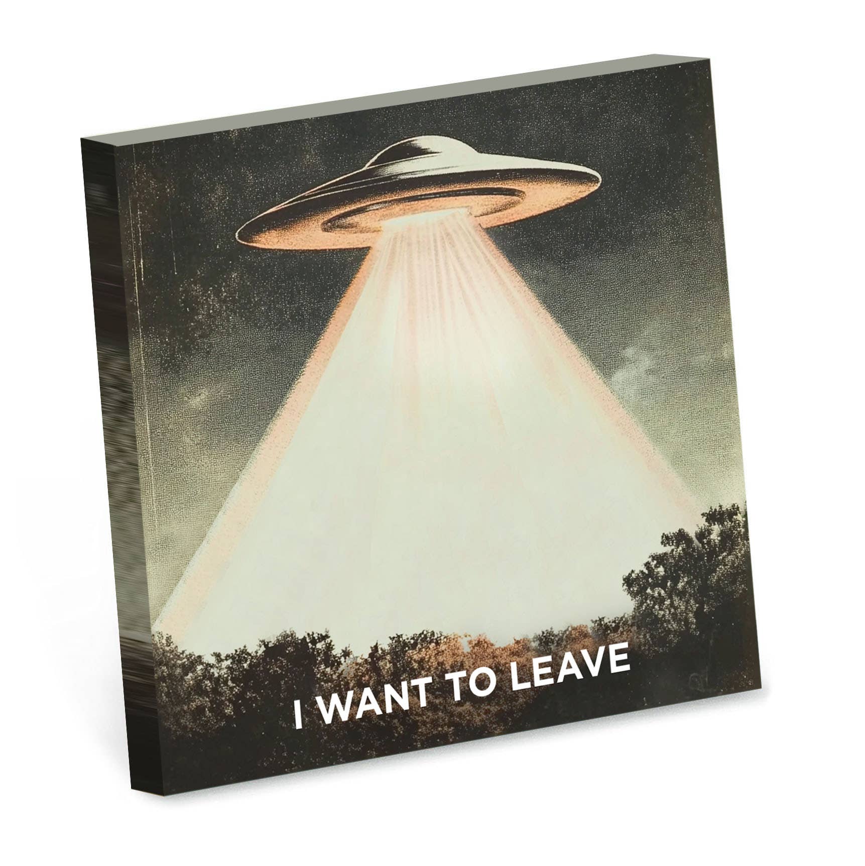 Bad Betty Greeting Co. - I Want to Leave - Funny Alien Sticky Note Pad