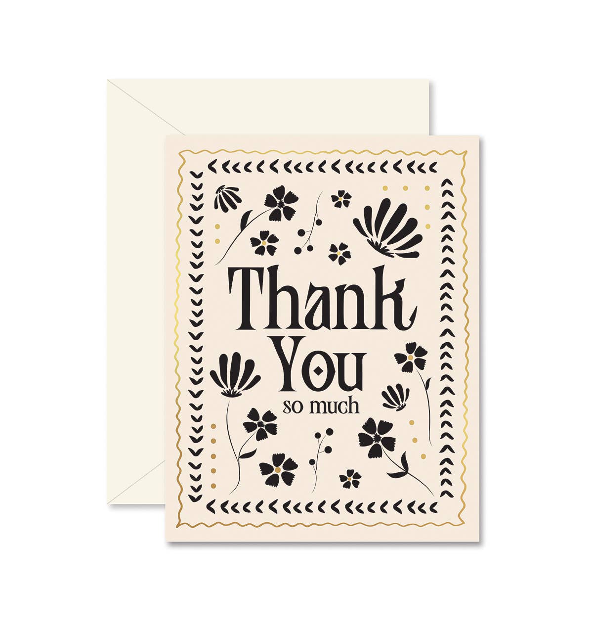 Ginger P. Designs - Mosaic Floral Thank You Greeting Card