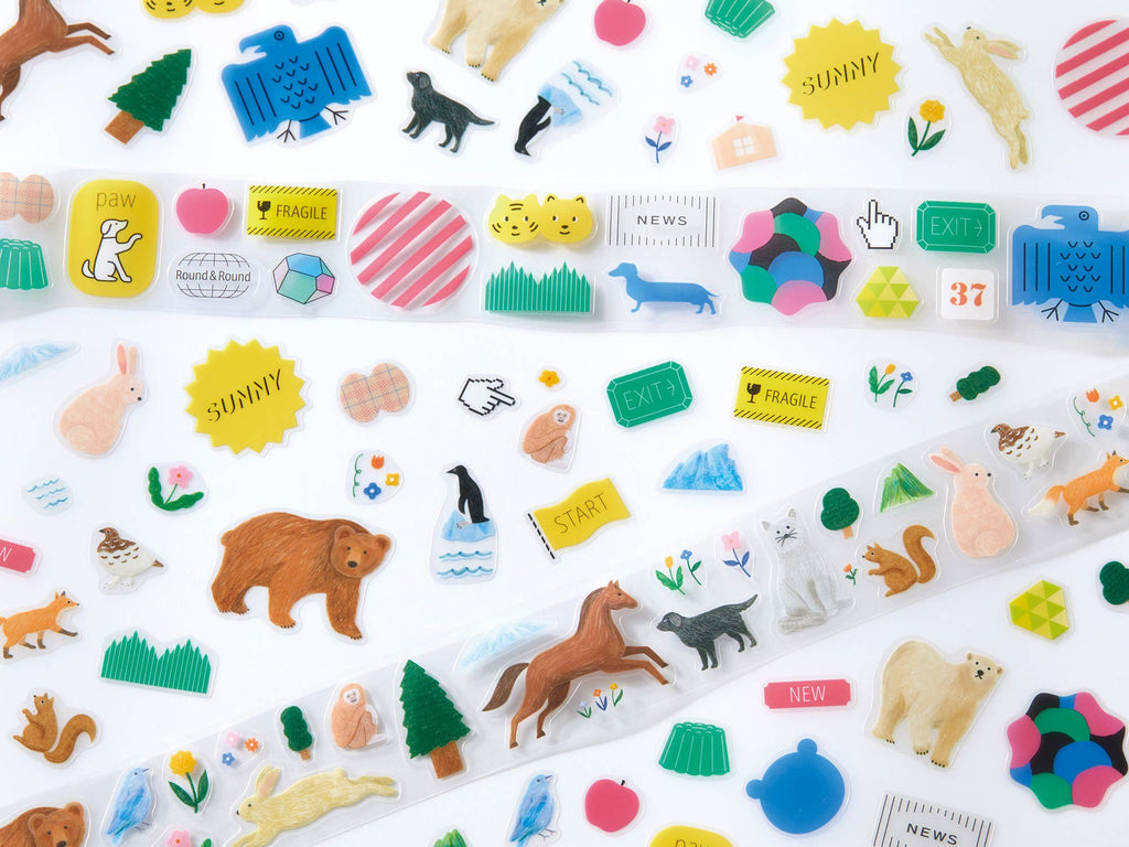 HITOTOKI by KING JIM - SODA transparent Masking Tape Sticker type: Pin badge