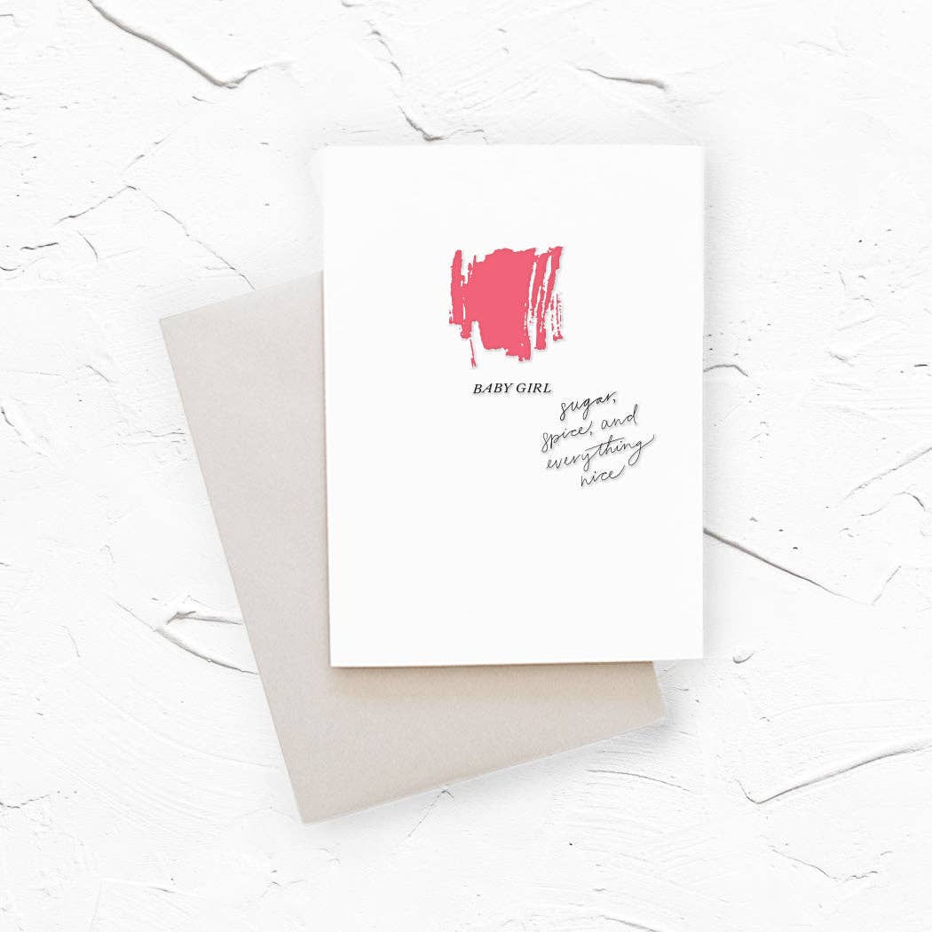 Belle & Union - Baby Girl Color Card Greeting Card