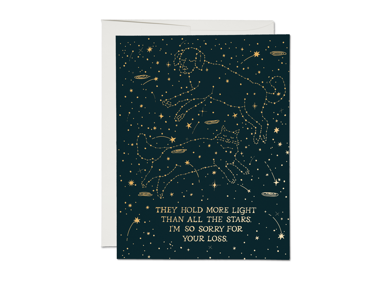 Red Cap Cards - Pet Constellation sympathy greeting card