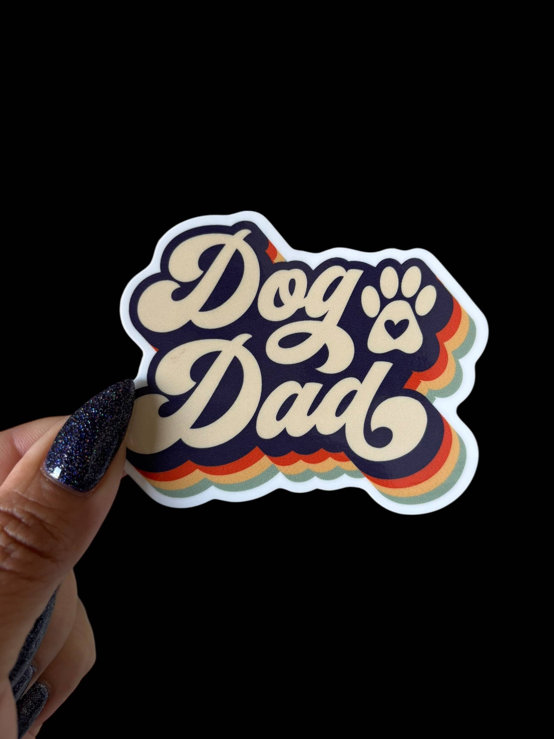 I Will Cut You Creations - Dog Dad Vinyl Sticker 