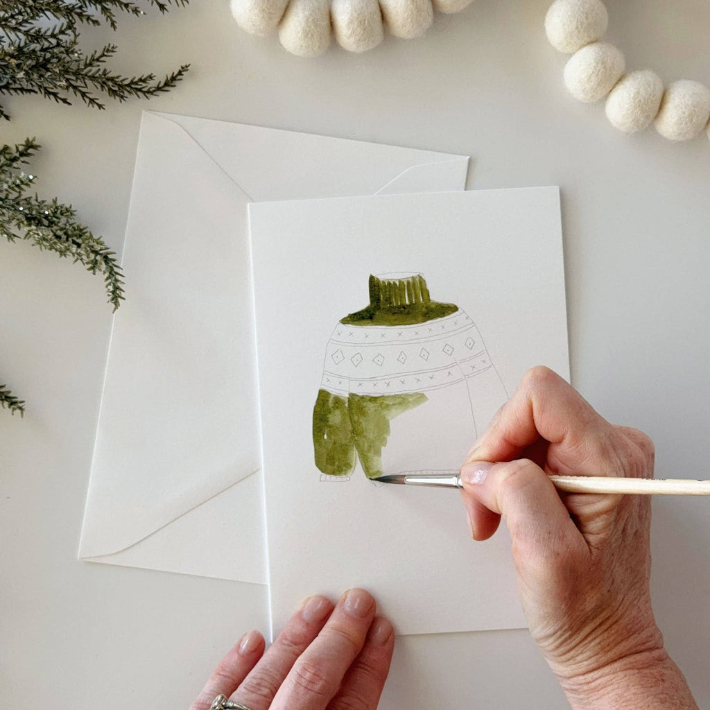 emily lex studio - Warm + cozy paintable notecard