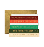 Ginger P. Designs - Holiday Books die-cut Greeting Card
