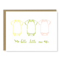 Kindred Letterpress - Onesie Baby Card | Letterpress Baby Card
