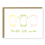 Kindred Letterpress - Onesie Baby Card | Letterpress Baby Card