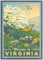 Lionheart Graphics - Virginia Blue Ridge Mountains Shenandoah Retro Postcard