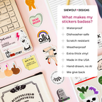 SHEWOLF Designs - Holiday Gift Tag Sticker Sheet Labels (Set of 2)