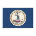 Lantern Press - PREMIUM POSTCARDS Virginia State Flag, Letterpress