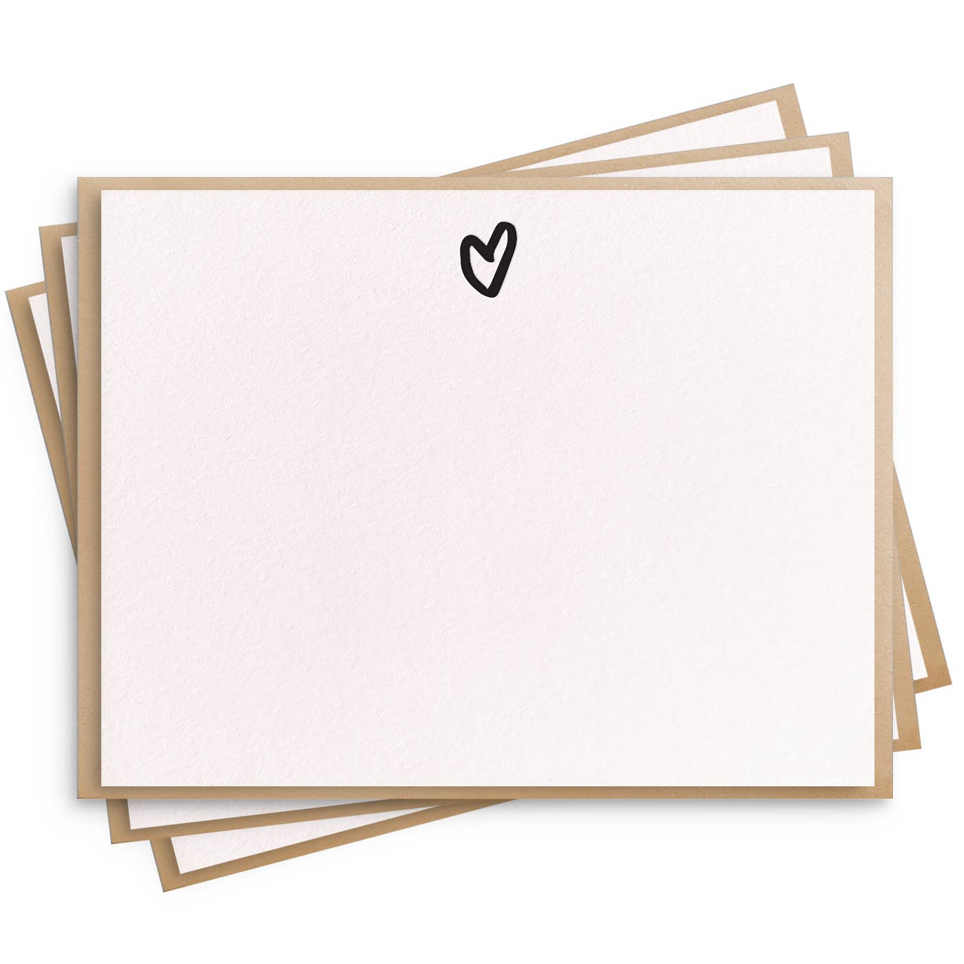 Dahlia Press - Heart Flat Notes - Letterpress Box Set of 8 Stationery