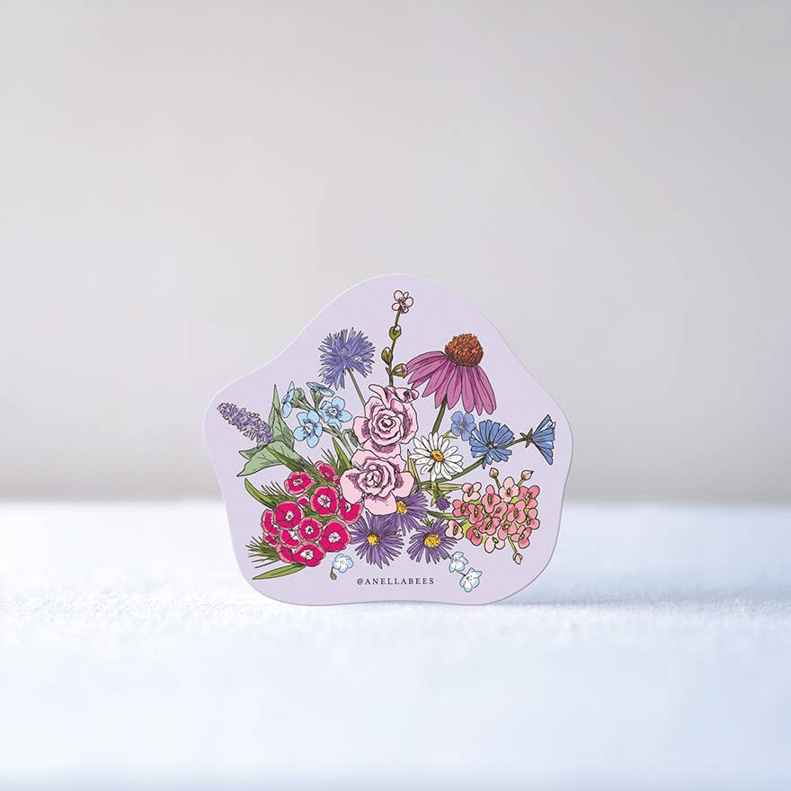 Anellabees - Honeybee Purple Pollinator Stickers