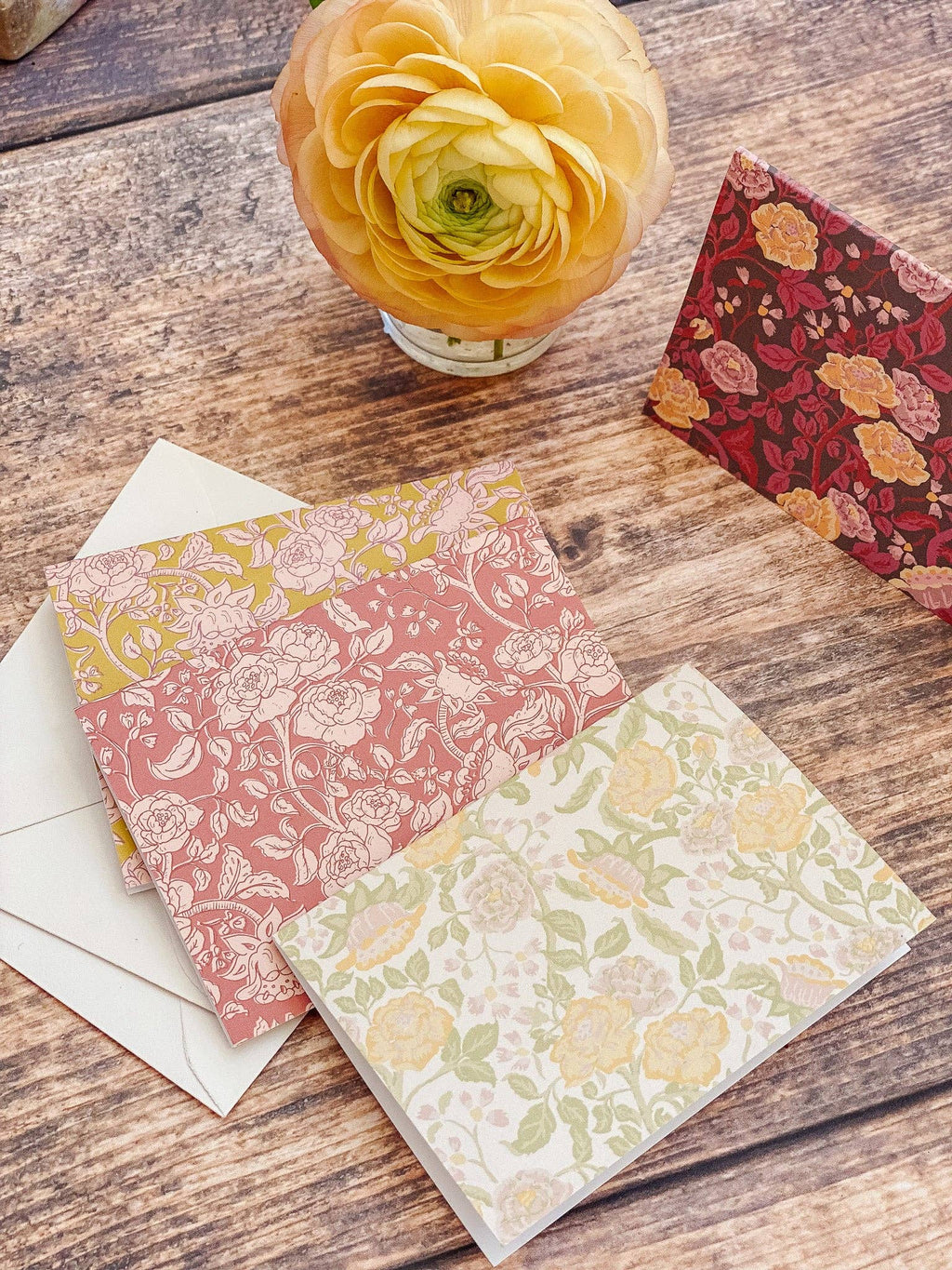 re:mused studio - The English Rose Folded Mini Card Set of 8