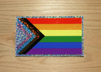 Discovery Stickers - Progress Pride Flag Glitter Sticker