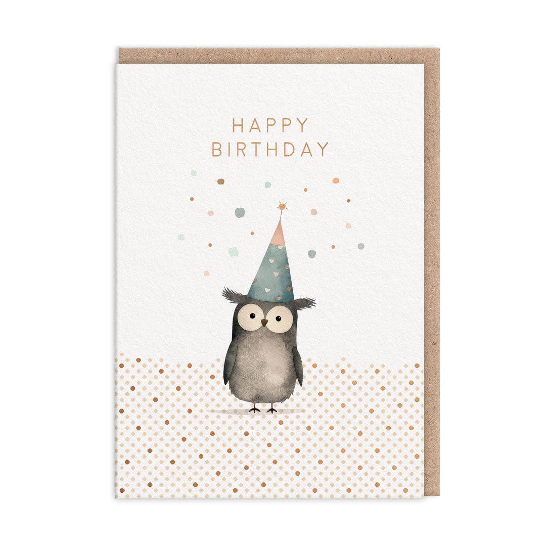 Ohh Deer - Owl Birthday Card