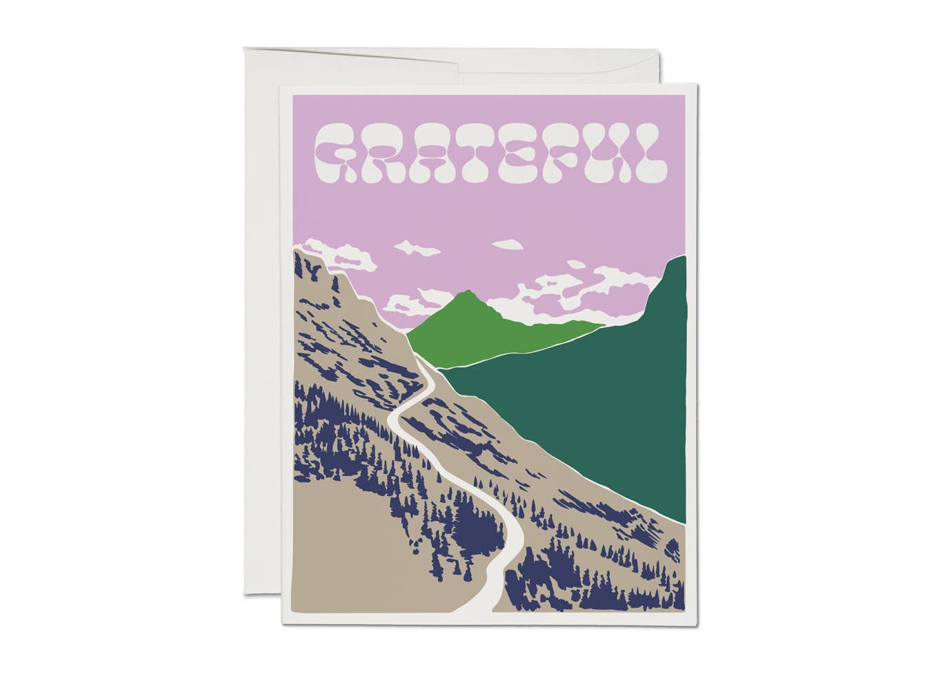 Red Cap Cards - gratitude mountain thank you Greeting Card