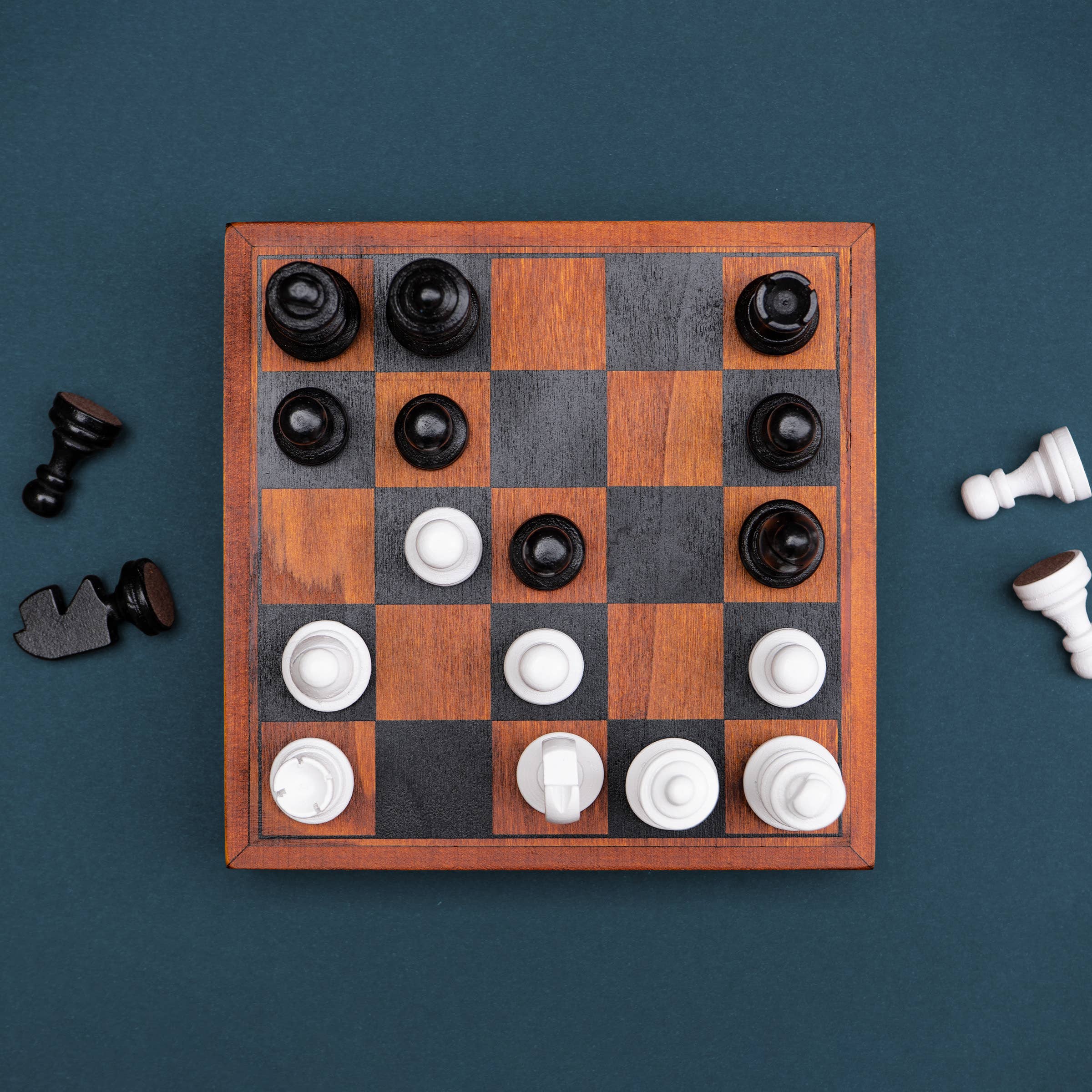 SK - Mini Chess - Endgame - Wooden Game