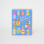 Egg Press Manufacturing - Bud Wiser Birthday Punny Letterpress Greeting Card by Hello!Lucky