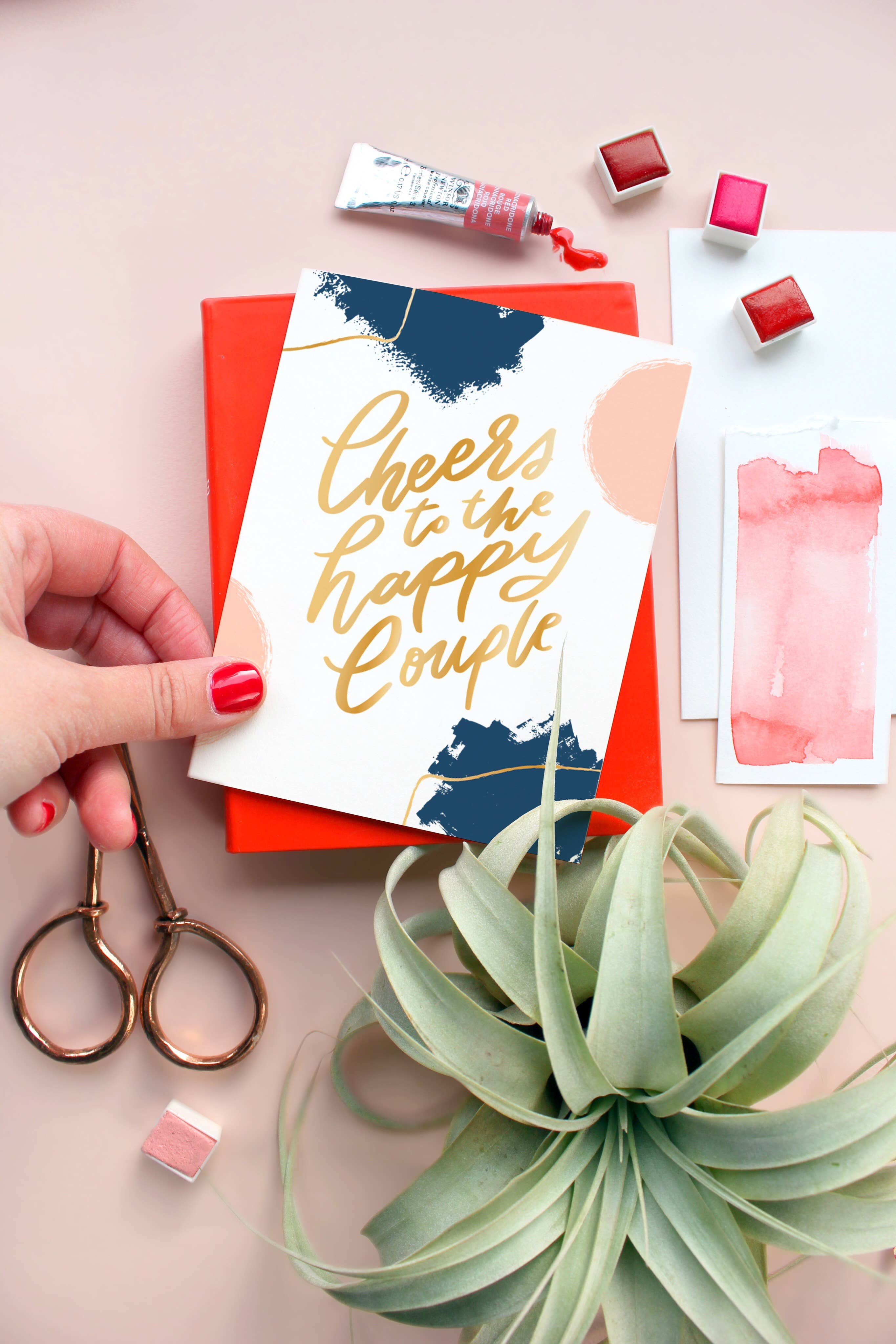 Dahlia Press - Cheers - Letterpress Wedding Greeting Card