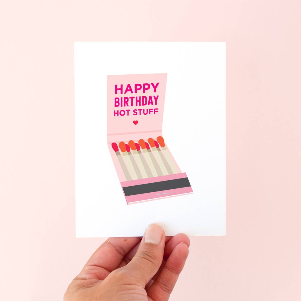 Graphic Anthology Greeting Cards - Hot Stuff birthday card | matchbook greeting card