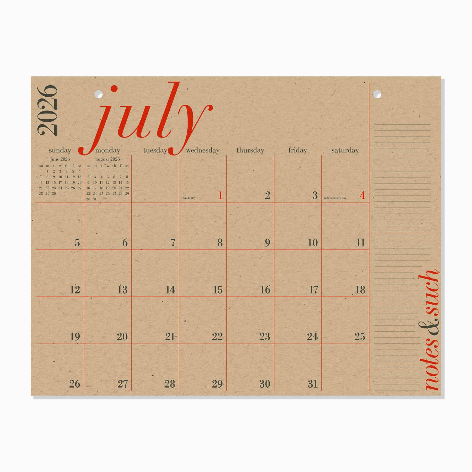 Paper Source Wholesale - 2026 Great Big 12 Month Calendar