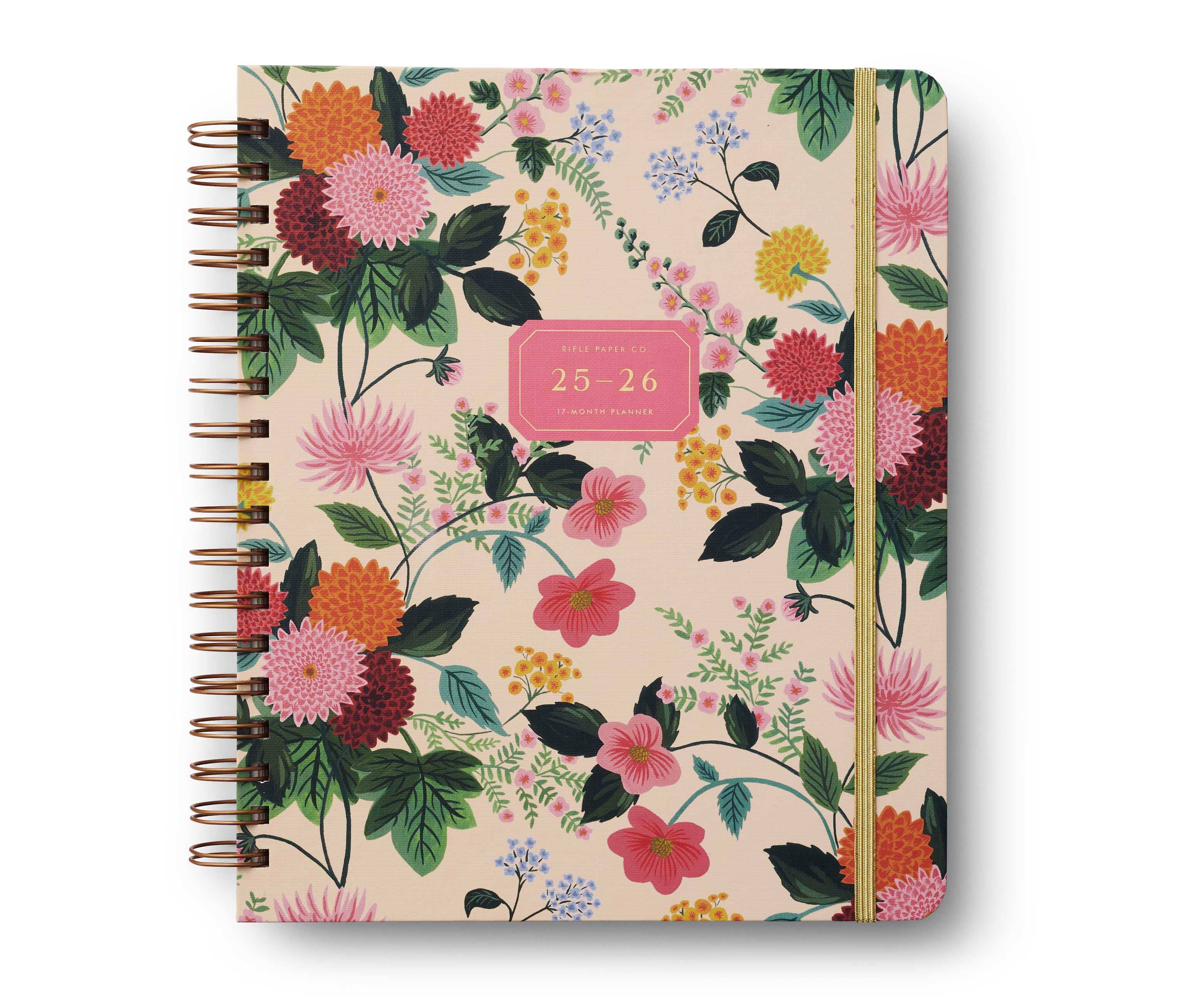 Rifle Paper Co. - 2026 Dahlia 17-Month Academic Hardcover Spiral Planner