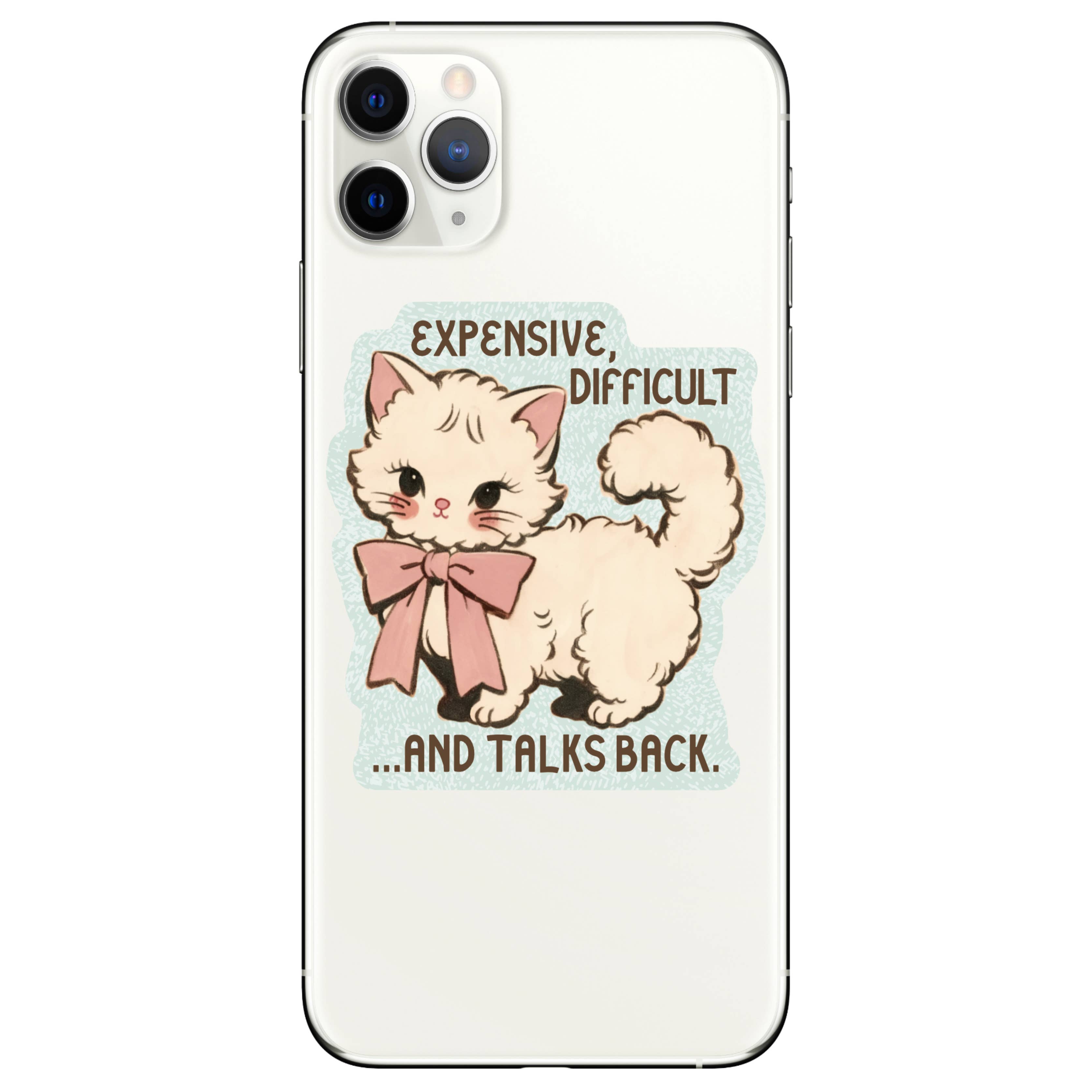 Juju and Moxie - Expensive Difficult Kitty Cat High Quality Vinyl Sticker