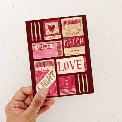 Almeida Illustrations - Perfect Match Card | Anniversary + Love