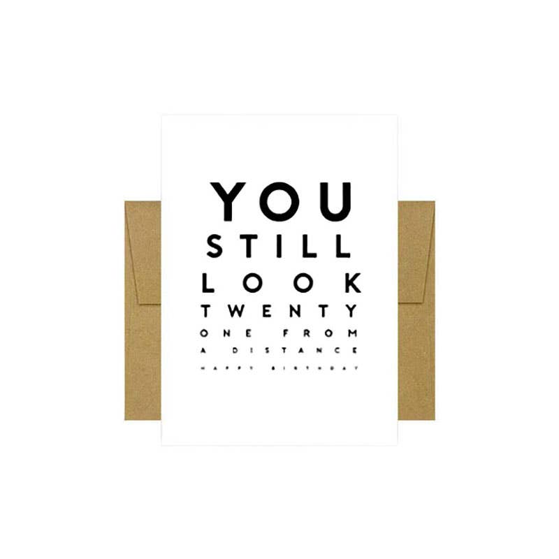 Beyoutifully Brown® - 21 From a Distance Birthday Greeting Card