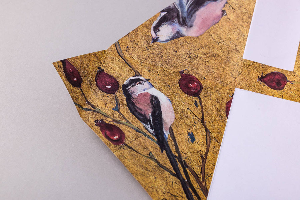 pigeonposted - Golden Flight Pigeon, Folding Letter Set – pack of 6