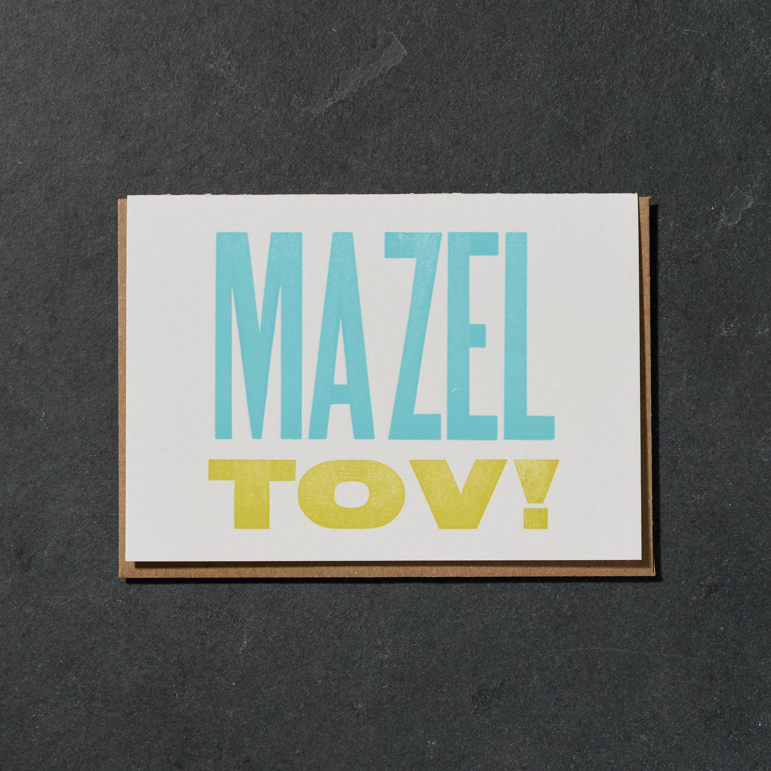 Etc. Letterpress - Mazel Tov Greeting Card