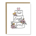 Kindred Letterpress - Best Couple Wedding Cake Card