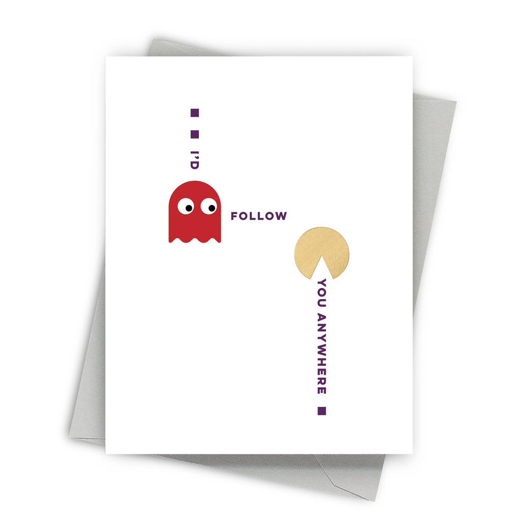 Fine Moments - Retro Arcade Greeting Card – I'd Follow You Anywhere