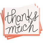 Dahlia Press - Thanks Much Box - Set Of 6 Letterpress Thank You Cards