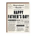 Morgan Swank Studio - Vintage Newspaper Punny Father's Day Card